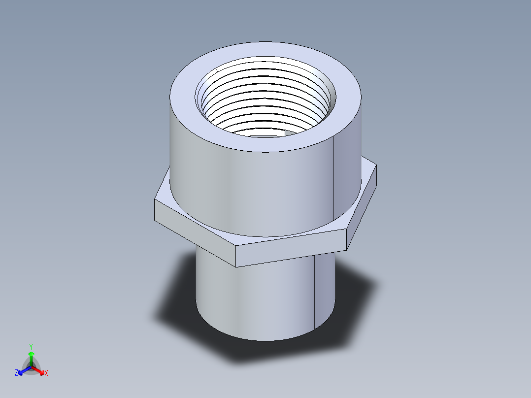 CPVC管件31-Sch80_PVC-Brass_SPIGxFPT_9878-010SS_1in主视图