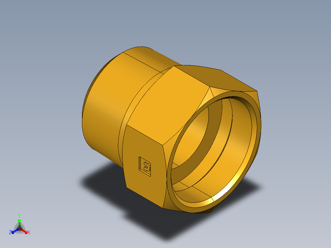 水管接头Female Hose to Male Pipe 83GH-12-12主视图