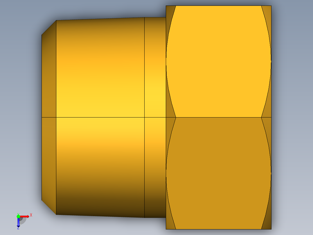 水管接头Female Hose to Male Pipe 83GH-12-12俯视图
