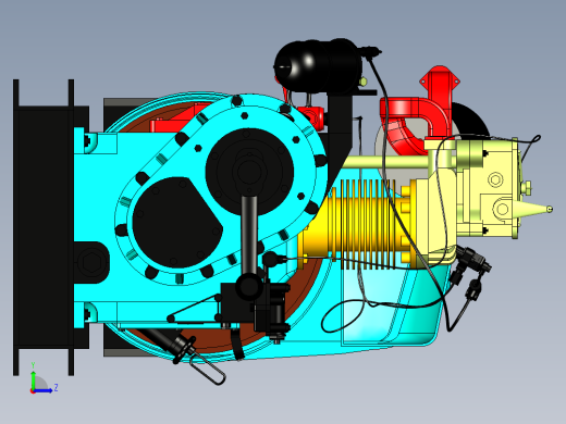 Petter ph2发电机模型3D图纸 IGS格式左视缩略图