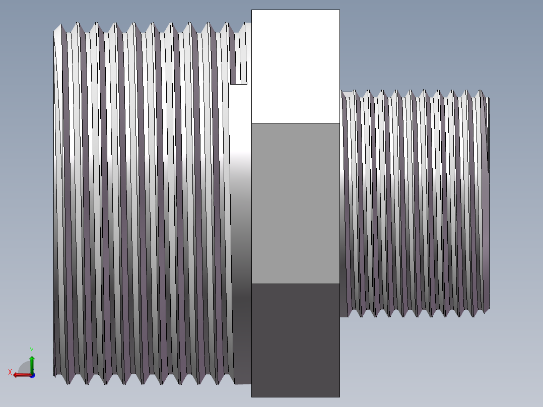 对丝-六角异径 DN32-DN20后视图