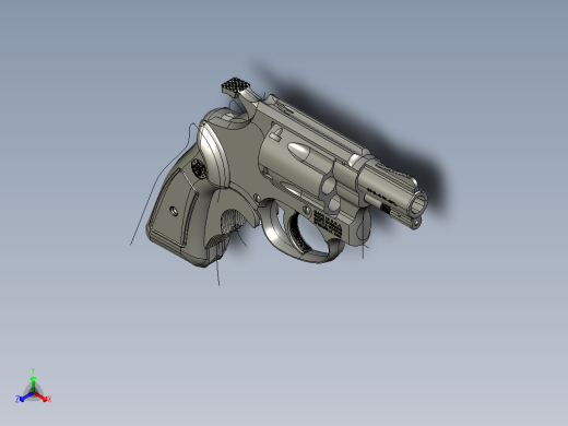 S&W Mod玩具手gun正等轴测缩略图