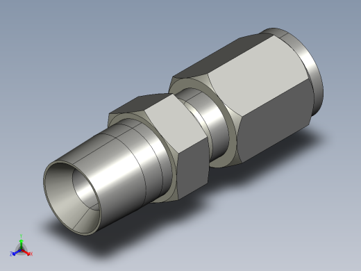 卡套式工业通用硬管接头4-4_fbu-s正等轴测缩略图