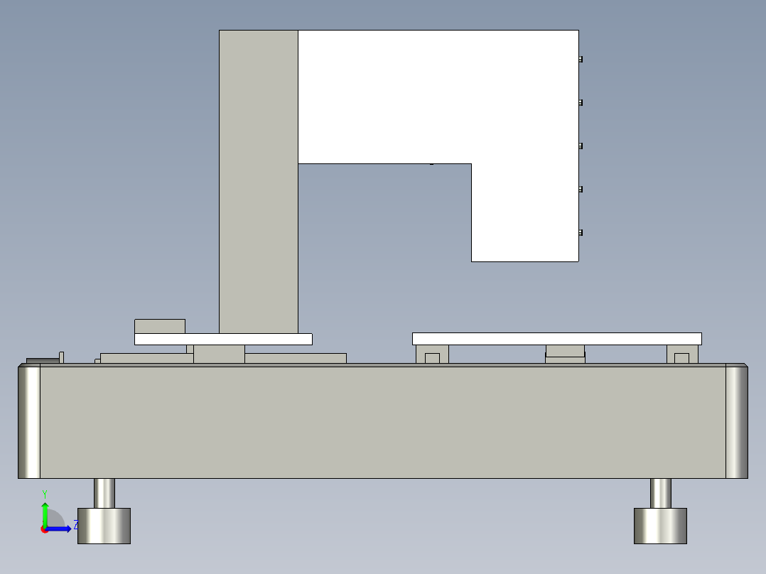 二维视觉测量机设计含proe三维图左视图