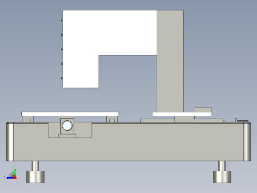 二维视觉测量机设计含proe三维图右视缩略图