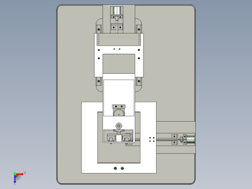 二维视觉测量机设计含proe三维图俯视缩略图