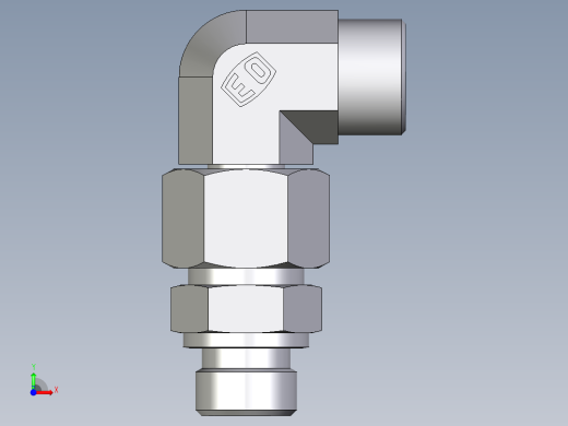 卡套式工业通用硬管接头EO_Assembled_adjustable_standpipe_elbow_EVW16SROMD71前视缩略图