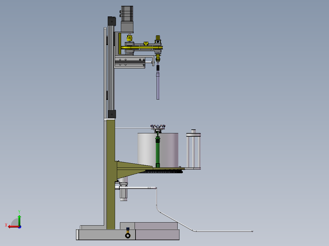 轴类零件加工用清洗设备后视图