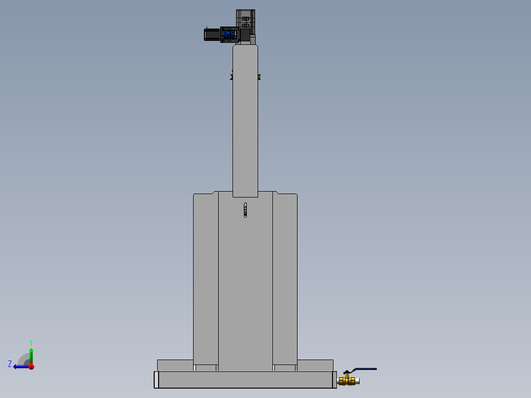 轴类零件加工用清洗设备右视图