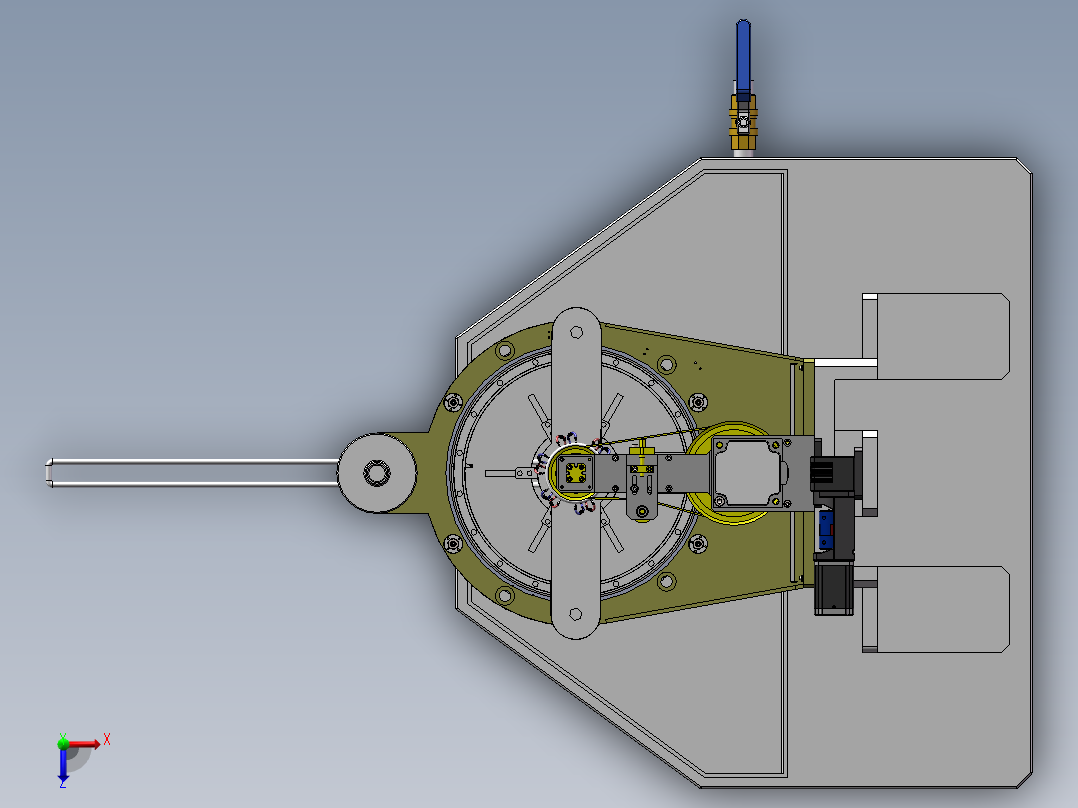 轴类零件加工用清洗设备俯视图
