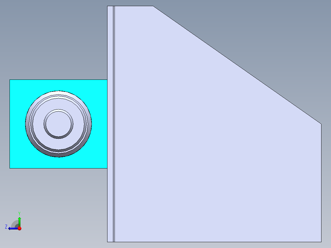 大型谷物脱粒机右视图