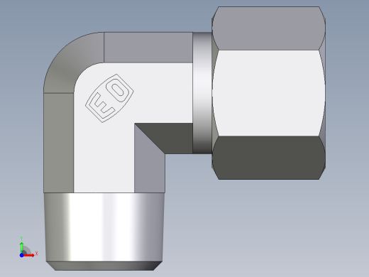 卡套式工业通用硬管接头EO_Male_stud_elbow_WE14SR71前视缩略图