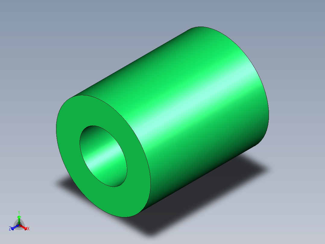重荷重彈簧(扁線)(綠色)TH-3D多系列多零件图纸模型主视图