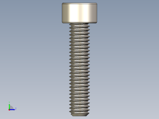 Screw_DIN_912_M3.5x16F_A2.STEP公制内六角螺钉左视缩略图
