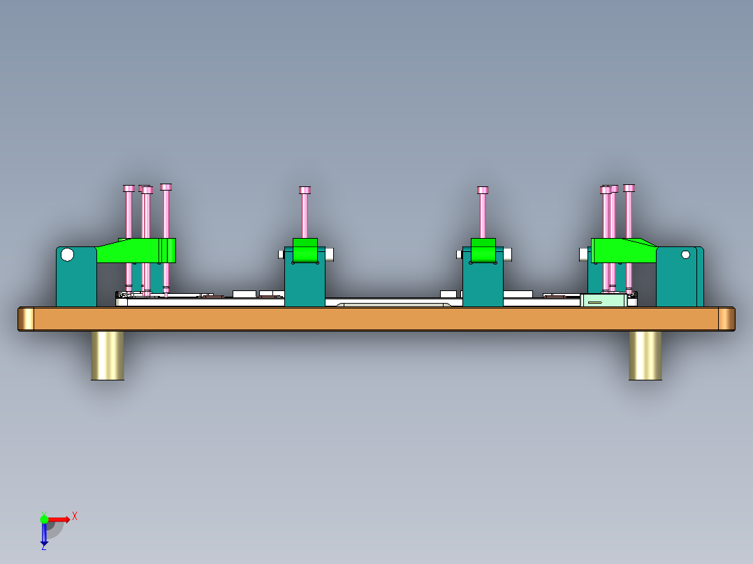 笔记本键盘外壳螺丝孔位置度检具模型俯视图
