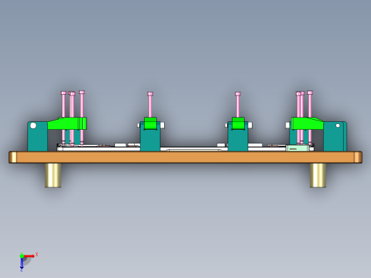 笔记本键盘外壳螺丝孔位置度检具模型俯视缩略图