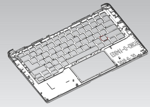 笔记本键盘外壳螺丝孔位置度检具模型缩略图