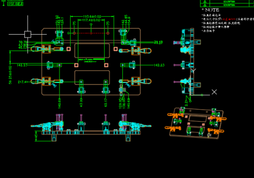 笔记本键盘外壳螺丝孔位置度检具模型缩略图