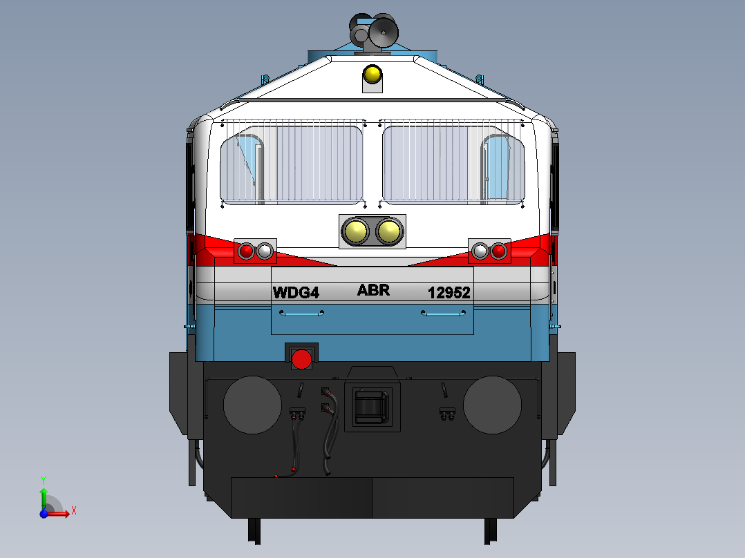 火车、动车、高铁(6)前视图