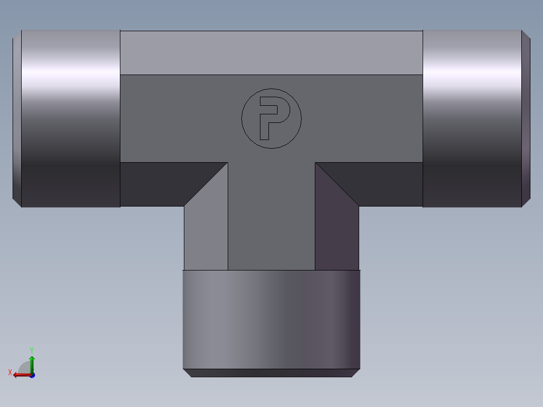AC+AD 三通接头 T、AD-20后视图