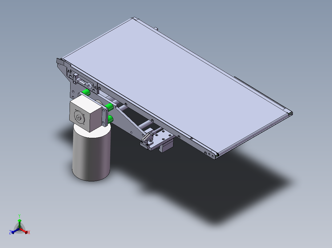 0.42米0.935米皮带机正等轴测图