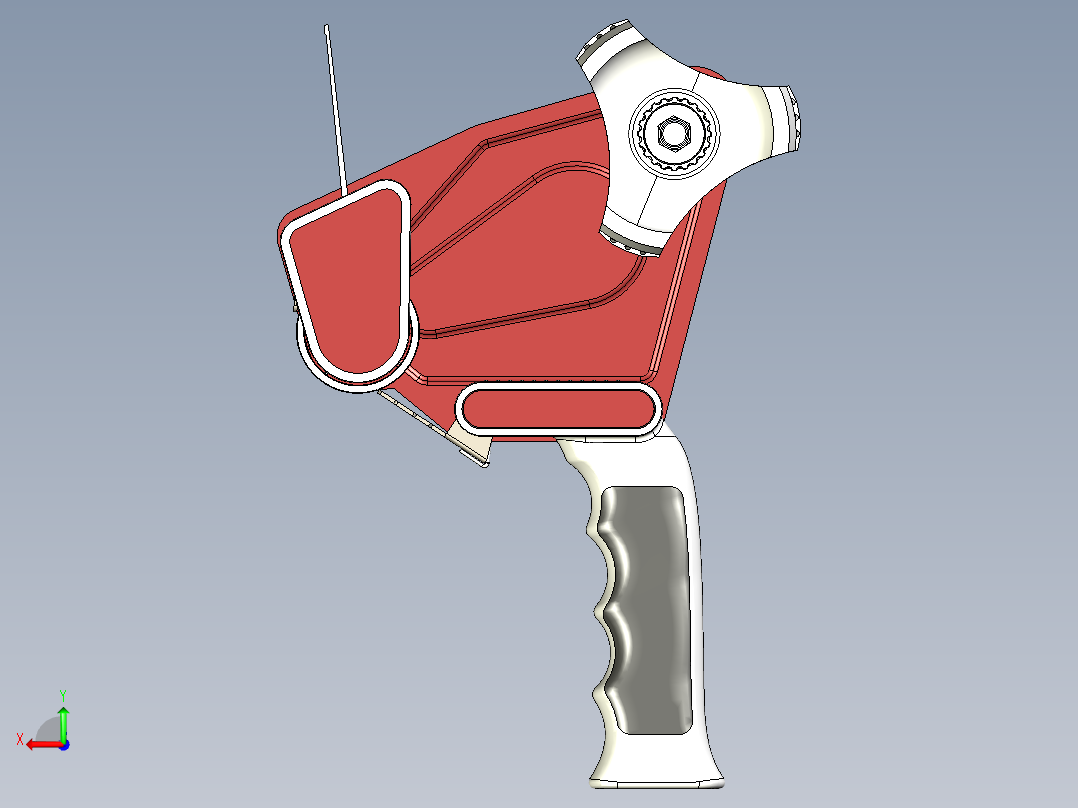 手持式胶带切断机后视图