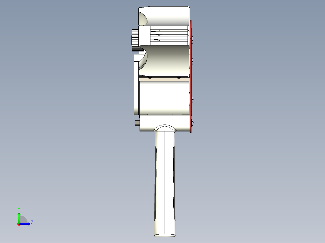手持式胶带切断机左视图