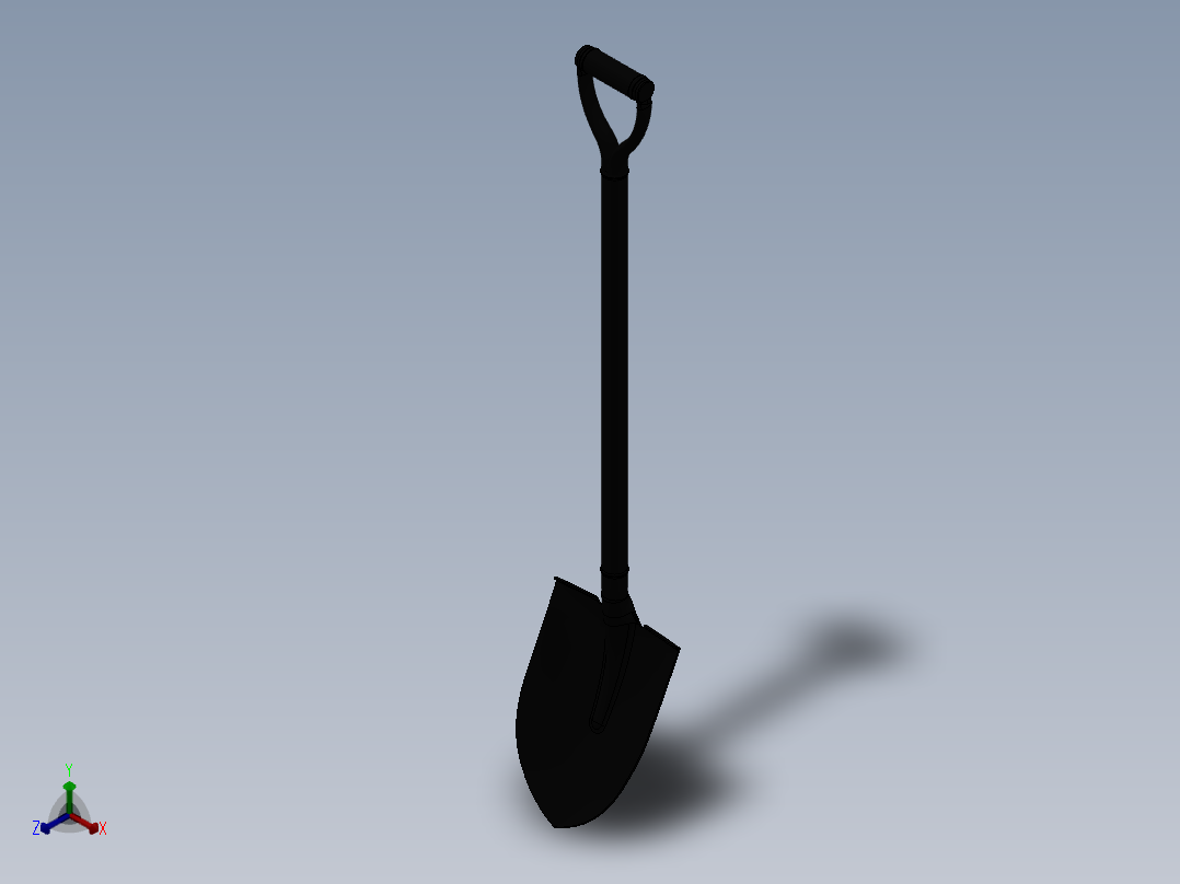 铲子(9)正等轴测图