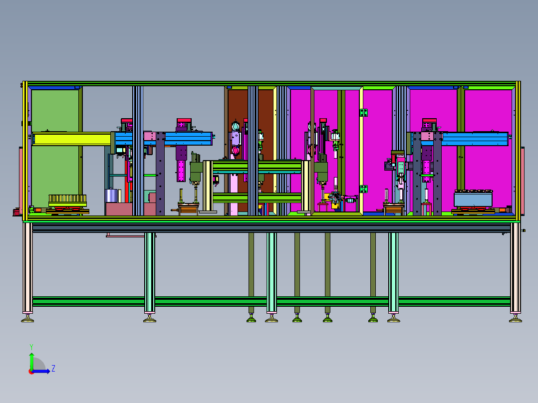 笔式点火线圈自动组装设备左视图
