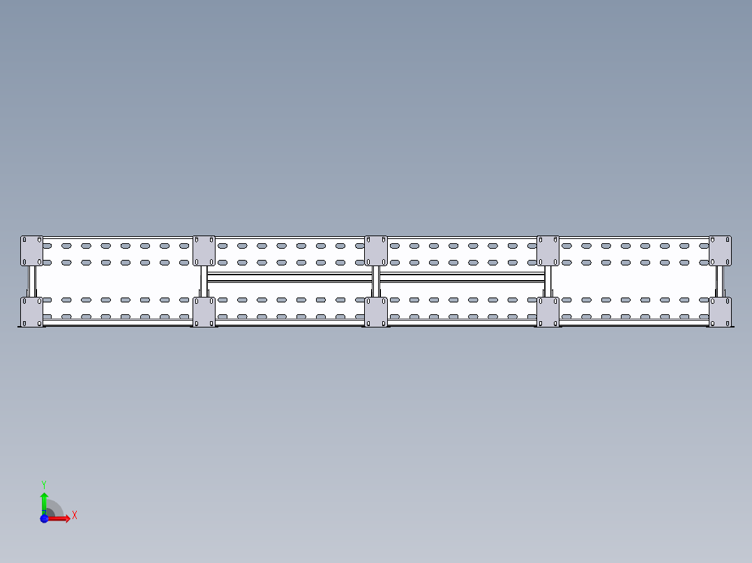 货架、悬臂货架(片材）前视图