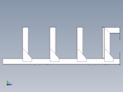 货架、悬臂货架(片材）左视缩略图