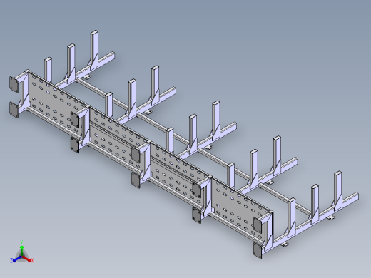 货架、悬臂货架(片材）正等轴测缩略图