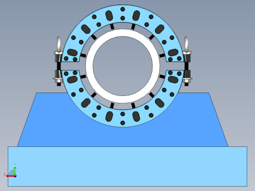 大型焊接圆管的裂纹检测工装后视缩略图