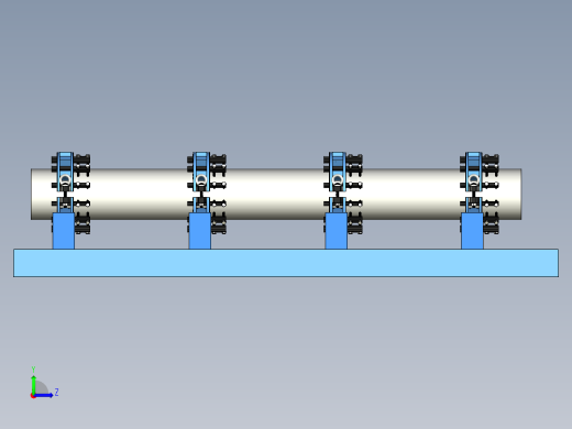 大型焊接圆管的裂纹检测工装左视缩略图
