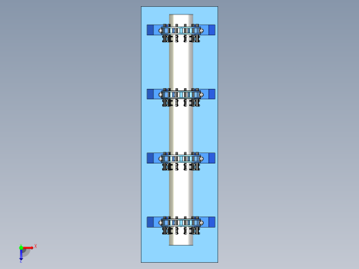 大型焊接圆管的裂纹检测工装俯视缩略图
