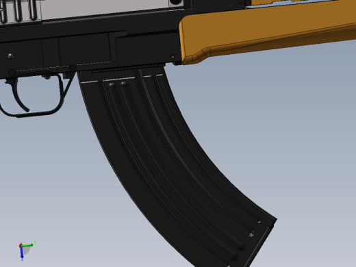 手枪左轮冲锋枪老式狙击步枪设计3D图纸samopal_vz58-1 2 STP SW INV UG X_T