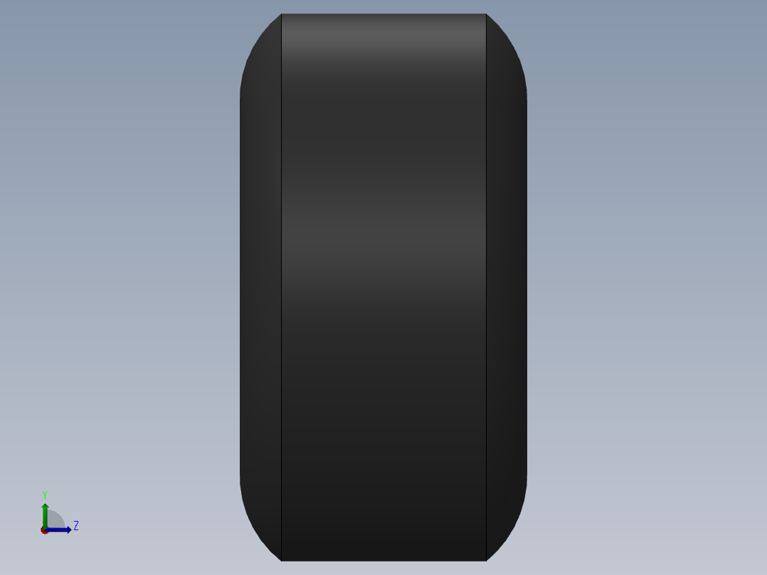 标准卡丁车车轮。左视图