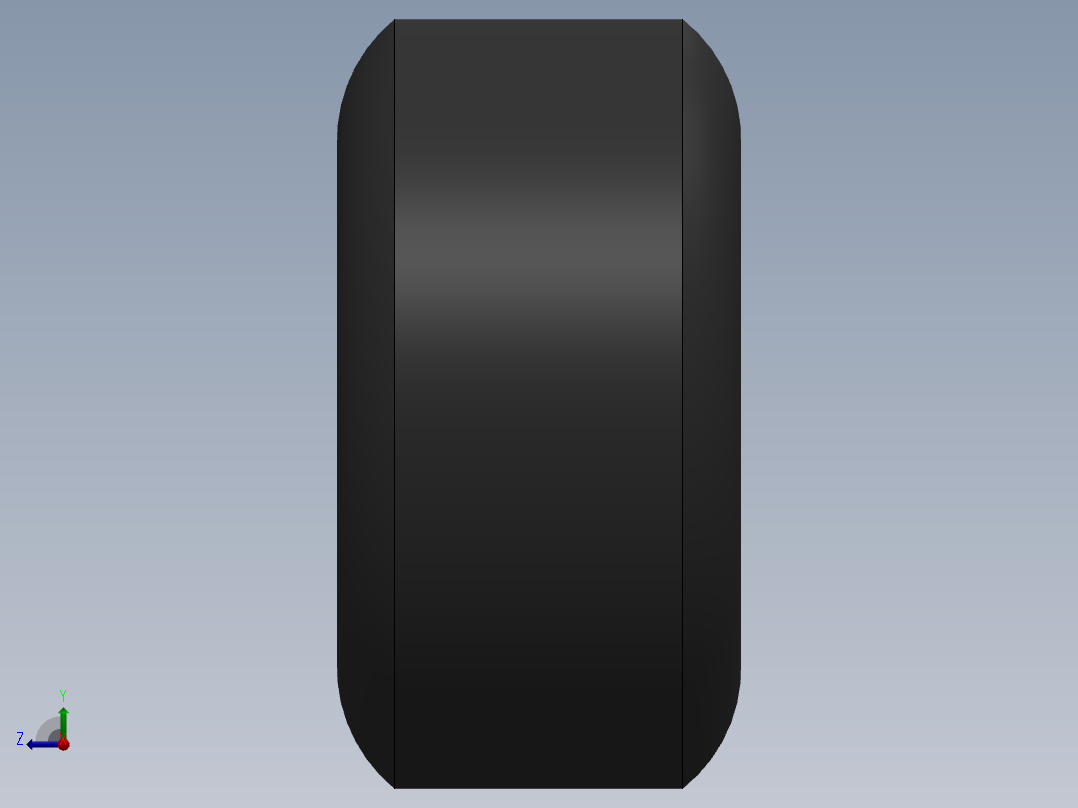 标准卡丁车车轮。右视图