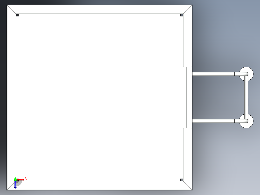 焊接件工业钢架结构俯视图