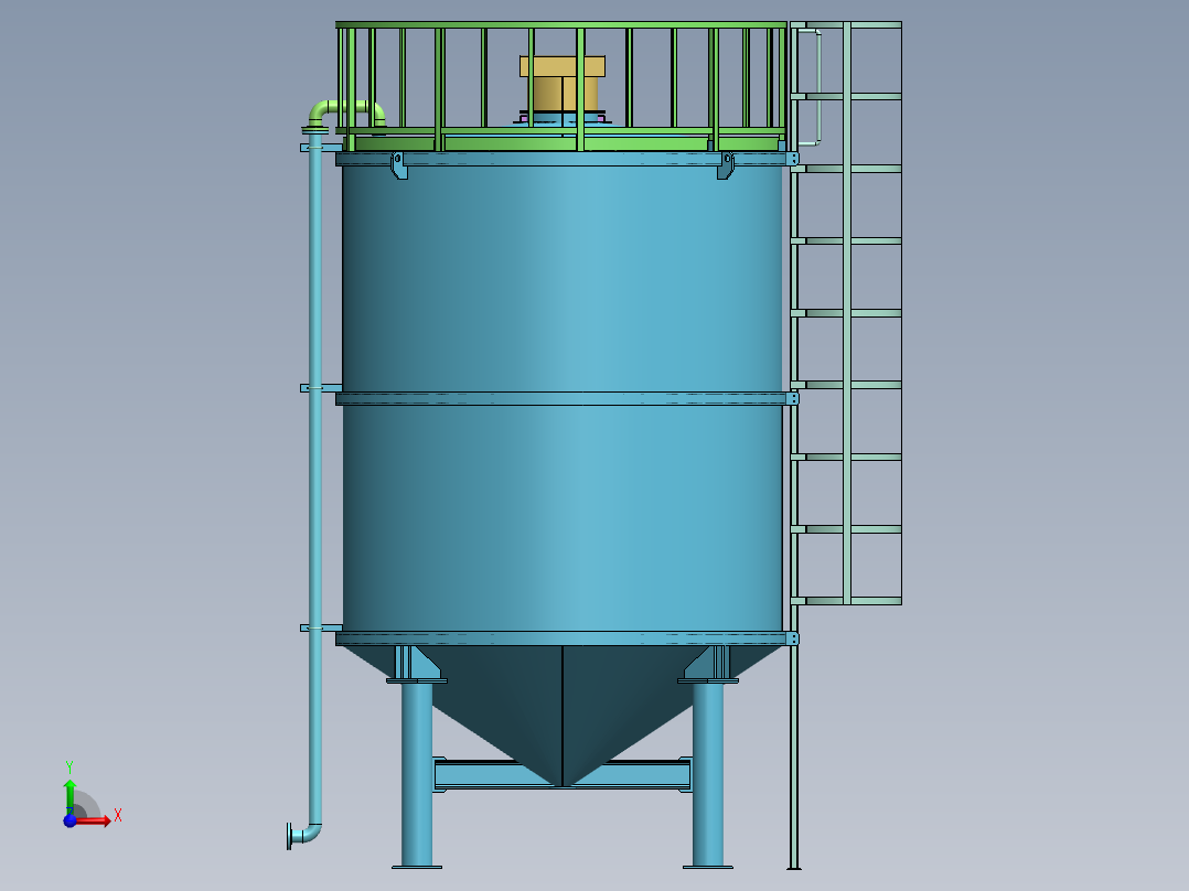 筒仓容量 28000 升前视图