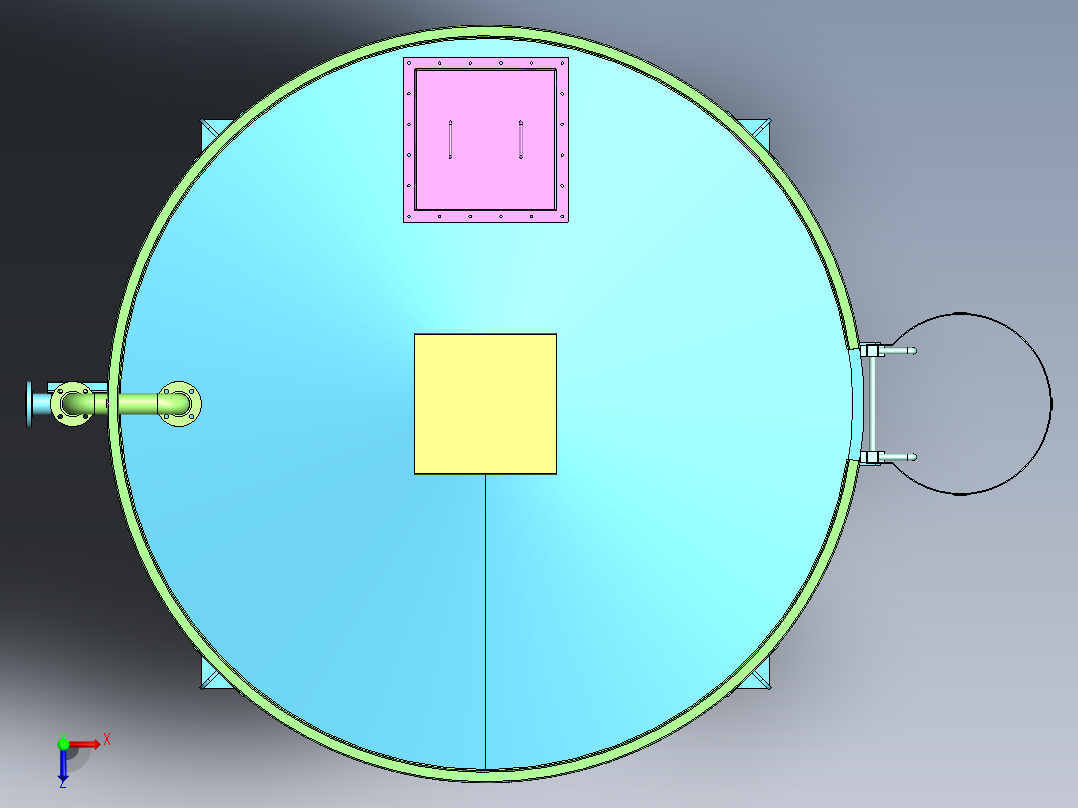 筒仓容量 28000 升俯视图