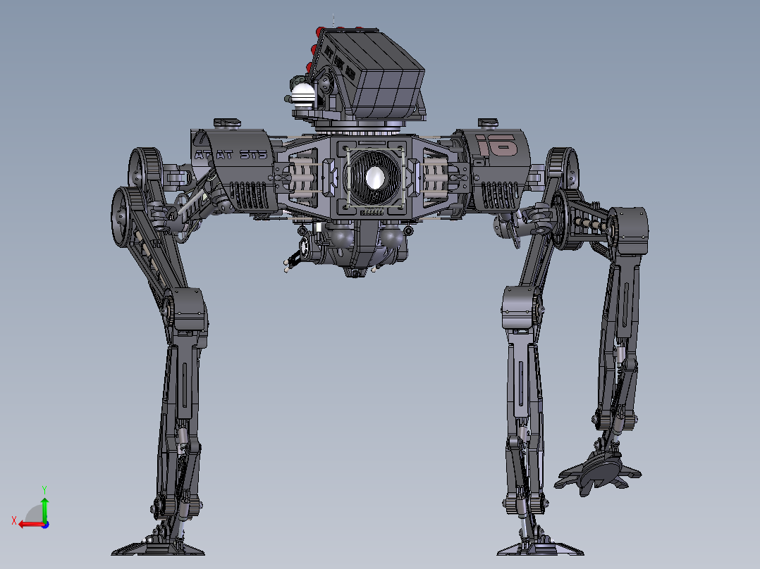 全地形机器人后视图