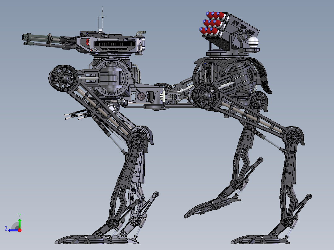 全地形机器人右视图