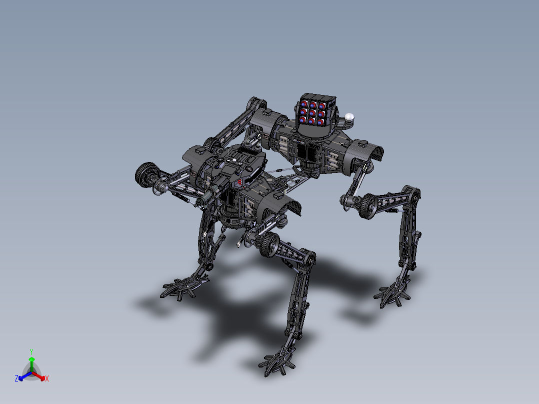 全地形机器人正等轴测图