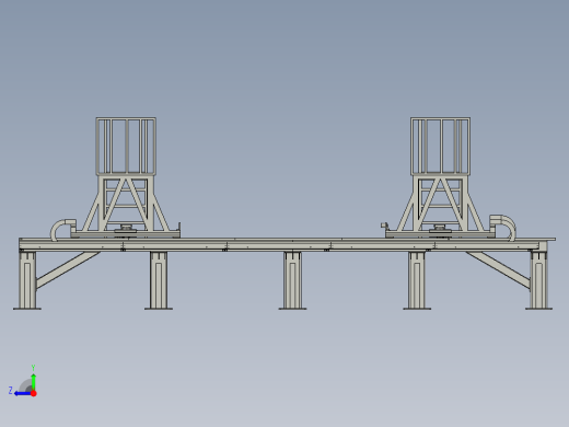 大型龙门架的复合活动主梁右视缩略图