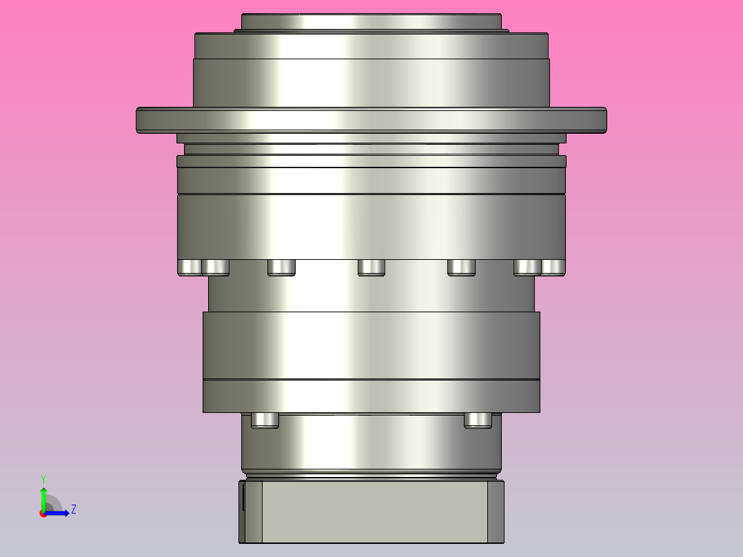 HD系列行星减速器左视图