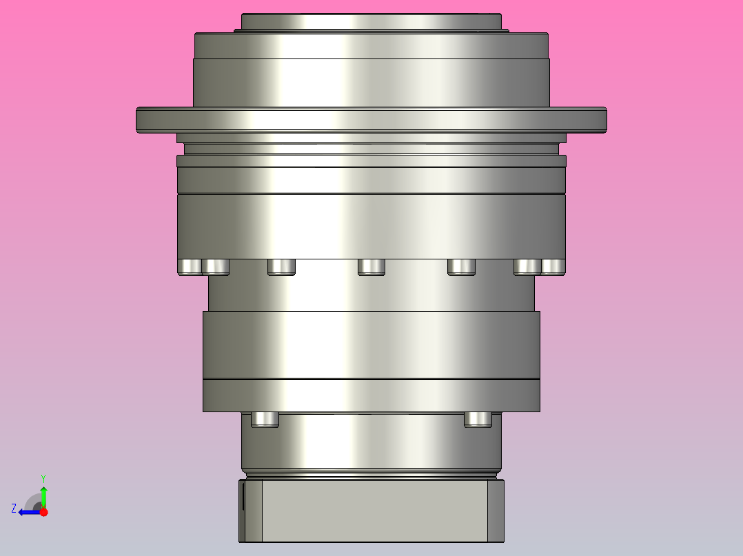HD系列行星减速器右视图