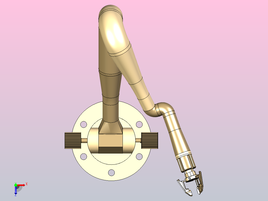 五轴机械臂俯视图