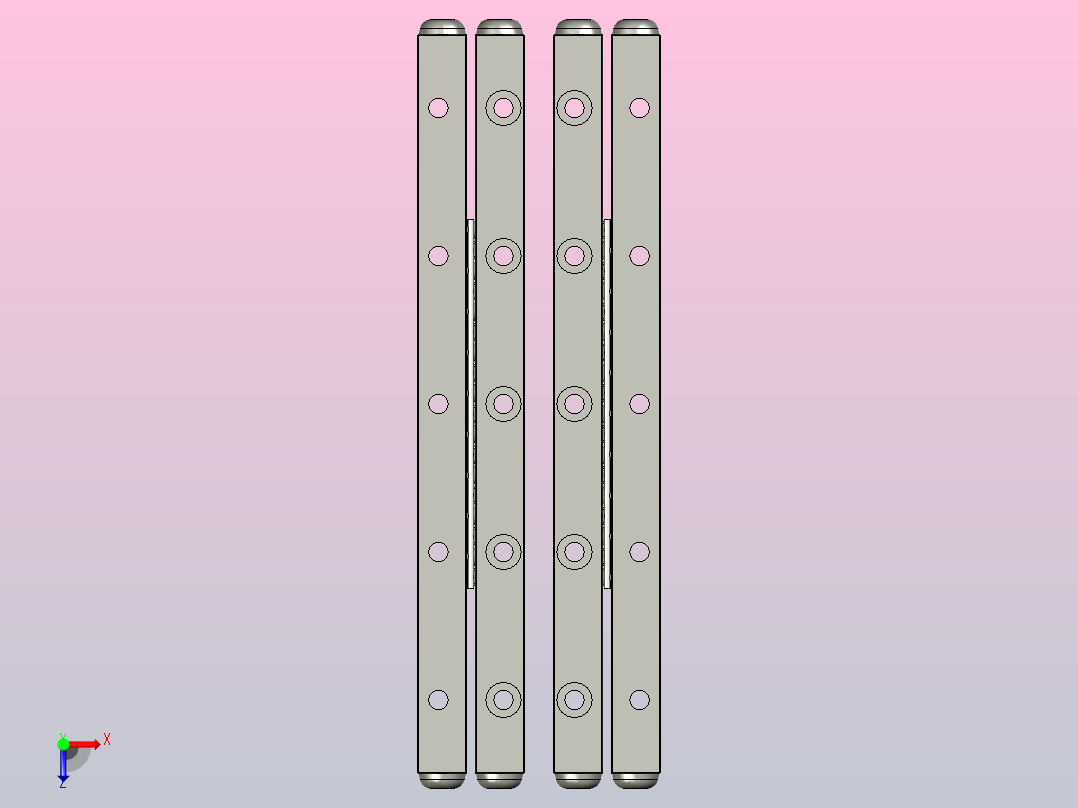 带交叉滚子d3mm和125mm行程的线性导轨JV 3-125俯视图