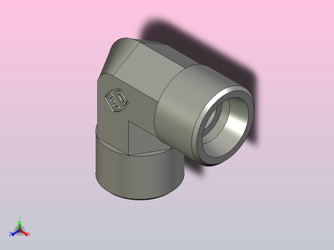 EO管接头弯头W14S71X.igs正等轴测图